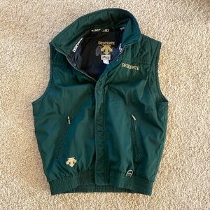 DESCENTE XL: Dark Green Water Resistant Ski Vest - Vintage 90’s!